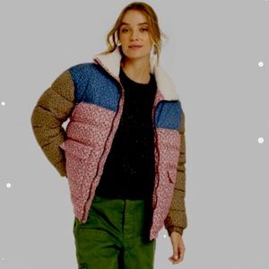 Universal Thread Floral Puffer Jacket sz XL